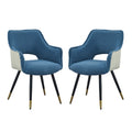 Blauwe moderne accentstoelen van 23.2 inch (set van 2)