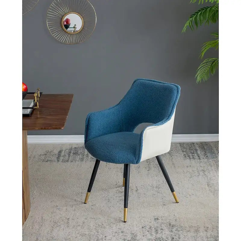 Silla decorativa azul moderna de 23.2" (juego de 2)