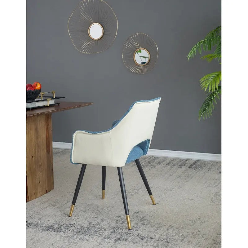 Blauwe moderne accentstoelen van 23.2 inch (set van 2)