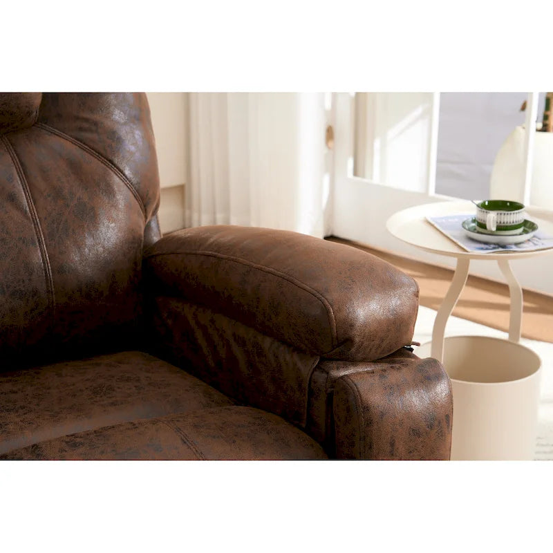 Sillón reclinable elevador eléctrico con masaje y calor para personas mayores, reclinable ancho y acolchado, de alta resistencia