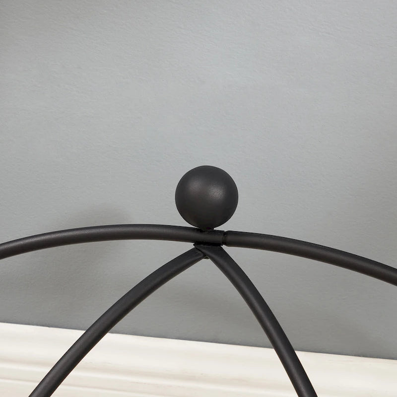 Mesa consola de vidrio templado con estructura metálica