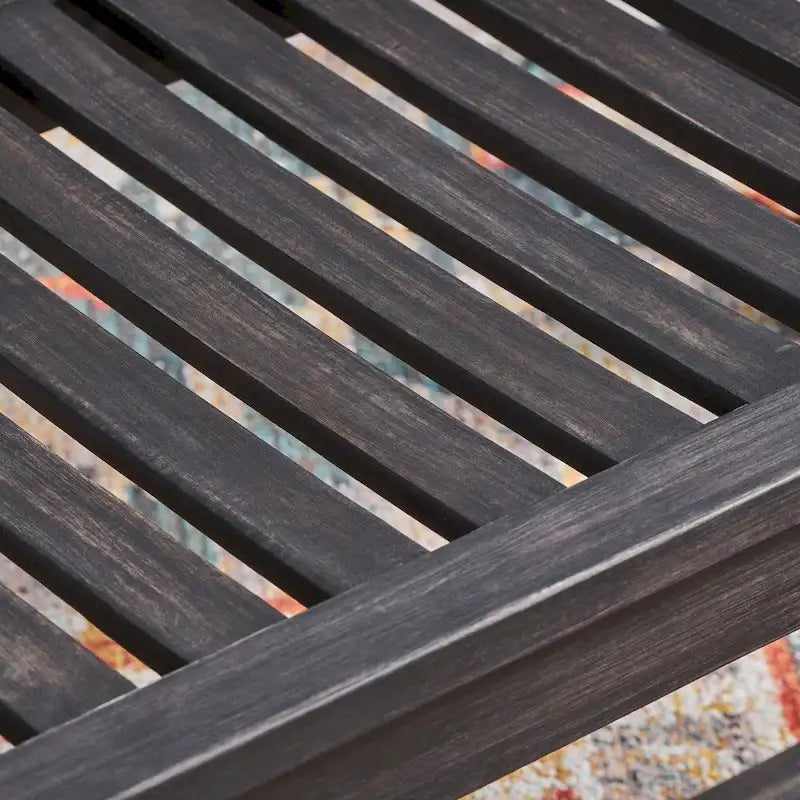 Loveseat mecedora de madera de acacia