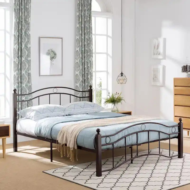 Estructura de cama de hierro contemporánea