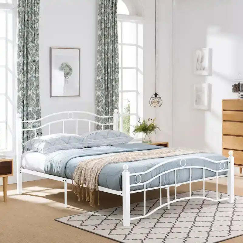 Estructura de cama de hierro contemporánea