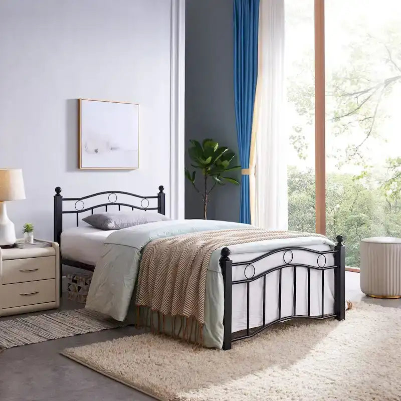Contemporary Iron Bed Frame