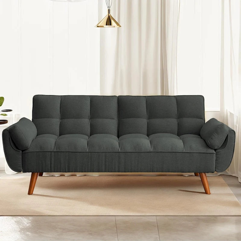 75.39 IN. Schlafsofa, gepolstertes Sofa mit Liegefunktion und geteilter, gesteppter Rückenlehne