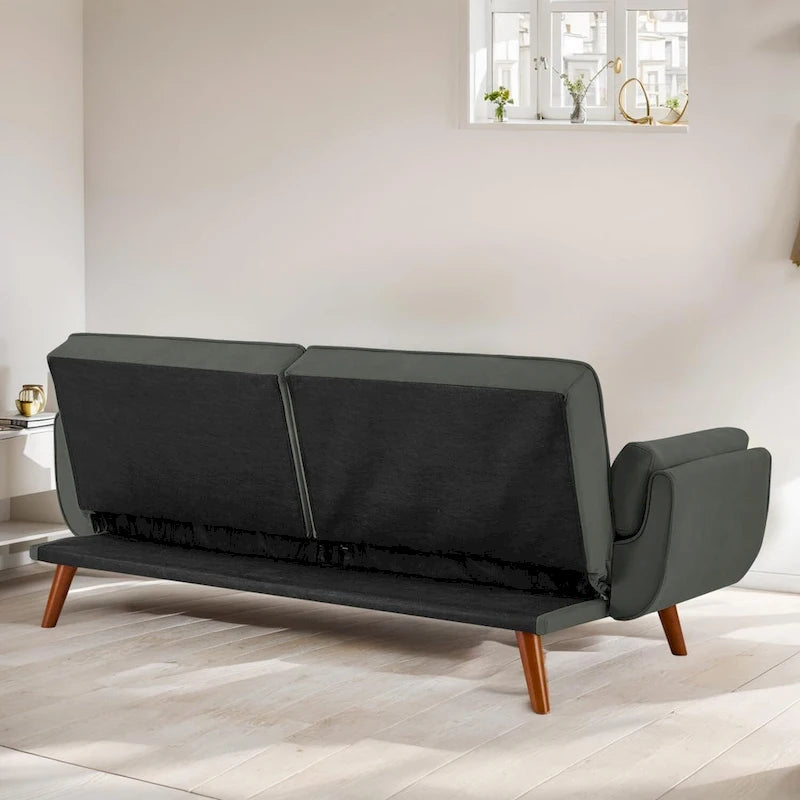 75.39 IN. Schlafsofa, gepolstertes Sofa mit Liegefunktion und geteilter, gesteppter Rückenlehne