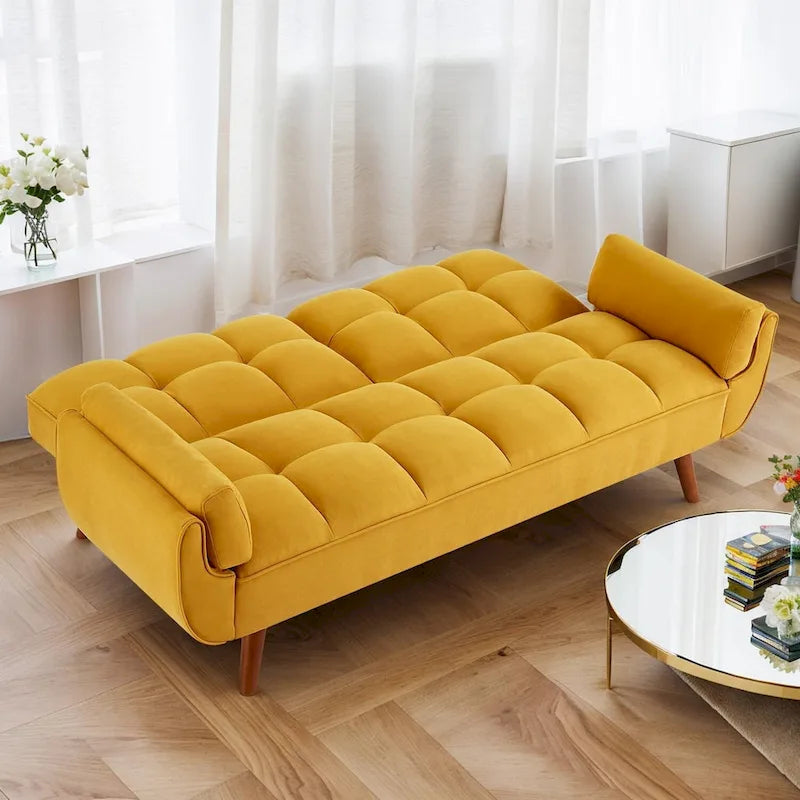 75.39 IN. Schlafsofa, gepolstertes Sofa mit Liegefunktion und geteilter, gesteppter Rückenlehne