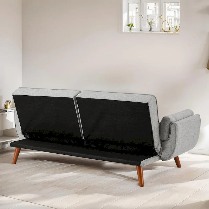 75.39 IN. Schlafsofa, gepolstertes Sofa mit Liegefunktion und geteilter, gesteppter Rückenlehne