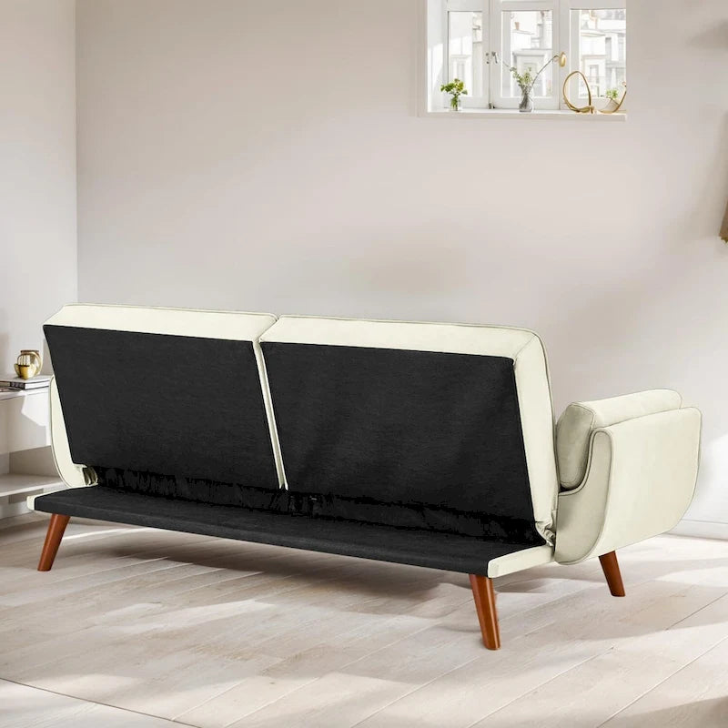 75.39 IN. Schlafsofa, gepolstertes Sofa mit Liegefunktion und geteilter, gesteppter Rückenlehne
