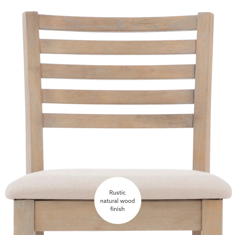 Tabouret de comptoir à dossier en échelle de 24 pouces en similicuir/tissu