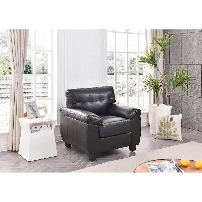 Silla decorativa de cuero sintético