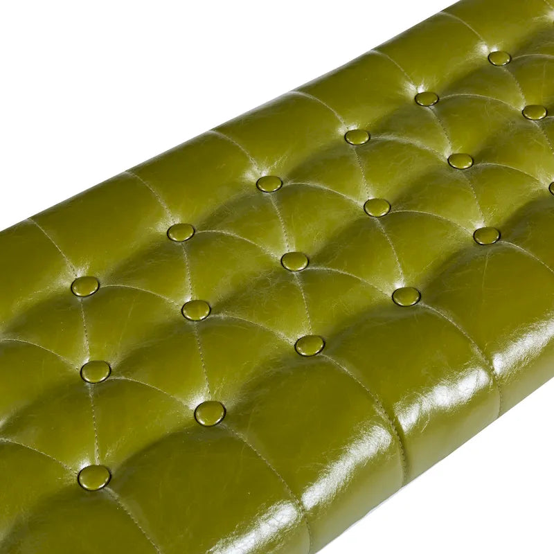 Βοηθητικό παγκάκι από συνθετικό δέρμα με μεταλλική βάση