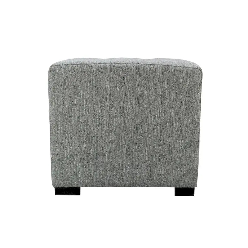 Puf otomano cuadrado capitoné con 4 botones