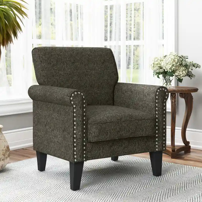 Sillón con brazos enrollados