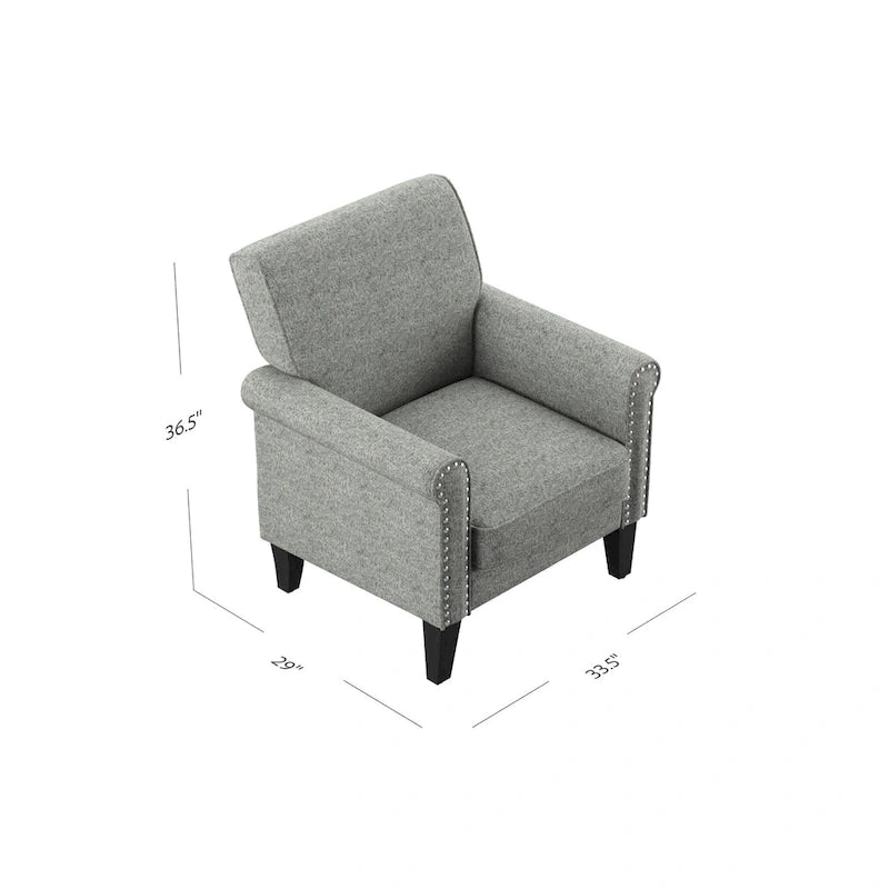 Sillón con brazos enrollados