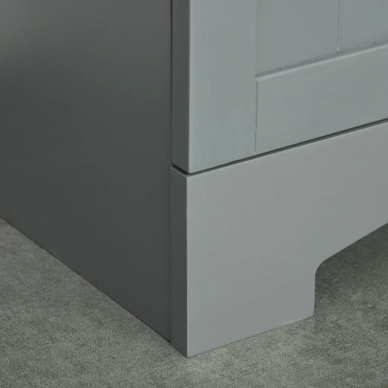 Aparador y vitrina de cocina decorativos de madera con puerta con marco de vidrio y espacio para microondas