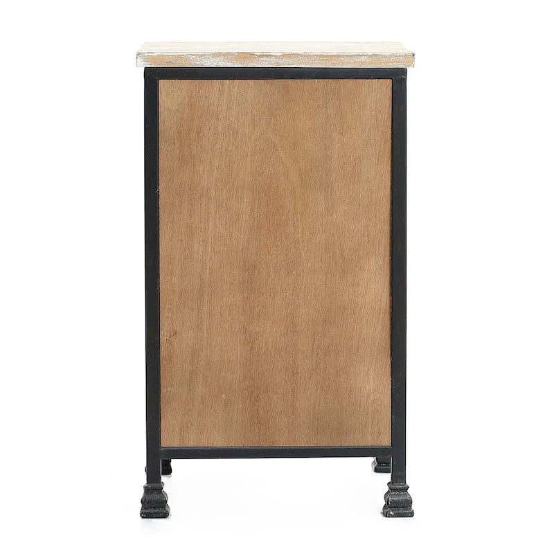 Table de chevet rustique avec tiroir et meuble à 1 porte