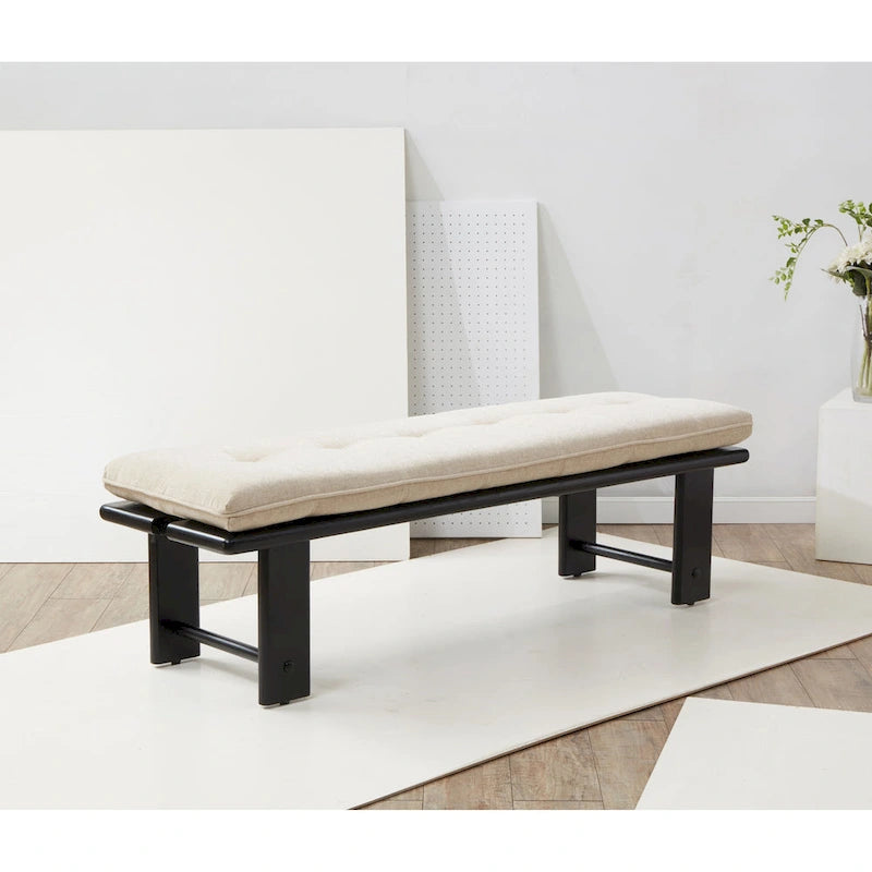 Nowoczesna ławka z poduszką - 60.8 In. W x 18.9 In. D x 18.1 In. H
