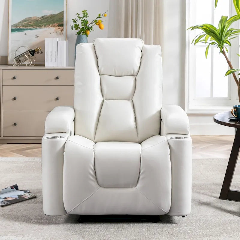 Poltrona reclinabile in pelle per home theater