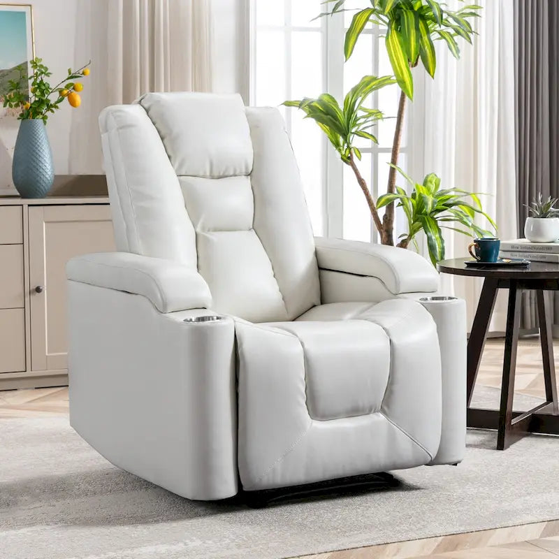 Sillón reclinable de cuero para sala de cine en casa