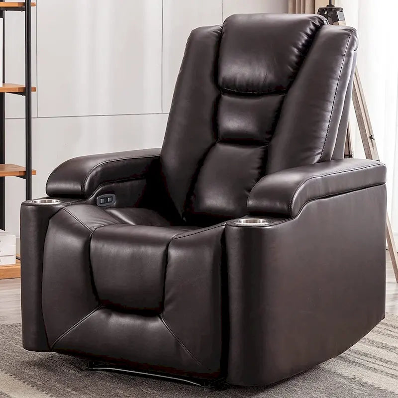 Sillón reclinable de cuero para sala de cine en casa