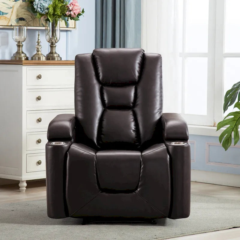 Poltrona reclinabile in pelle per home theater