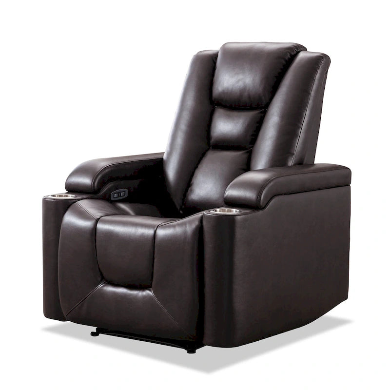Poltrona reclinabile in pelle per home theater
