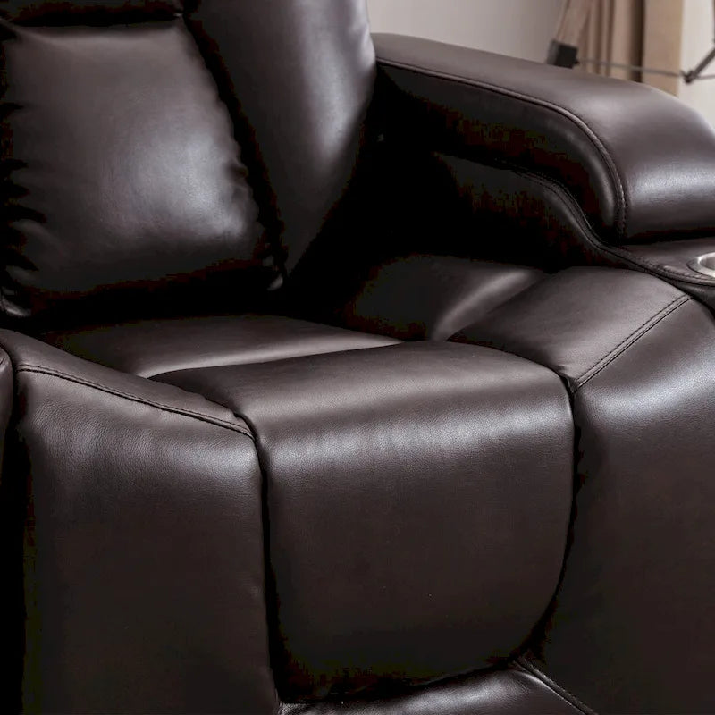 Poltrona reclinabile in pelle per home theater