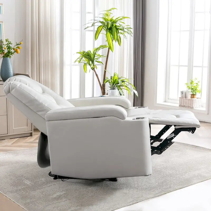 Poltrona reclinabile in pelle per home theater