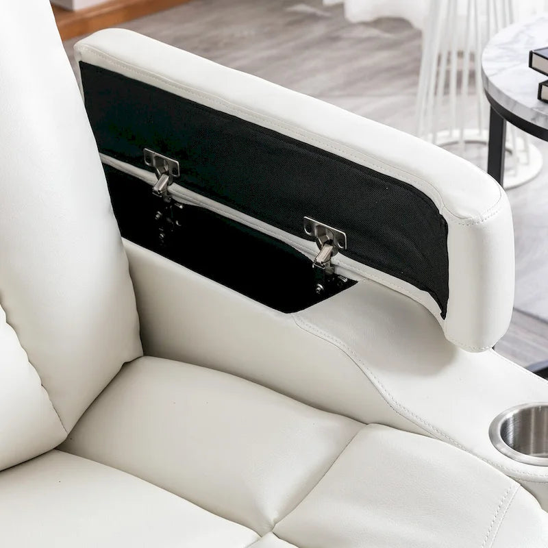 Poltrona reclinabile in pelle per home theater