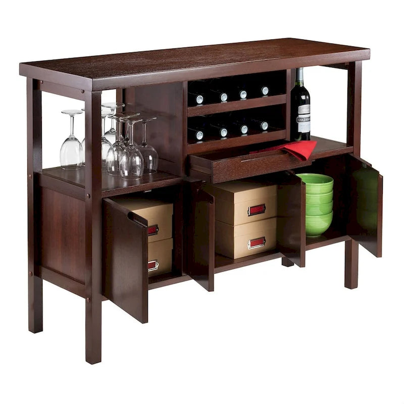 Aparador con botellero - 46W x 16D x 34H