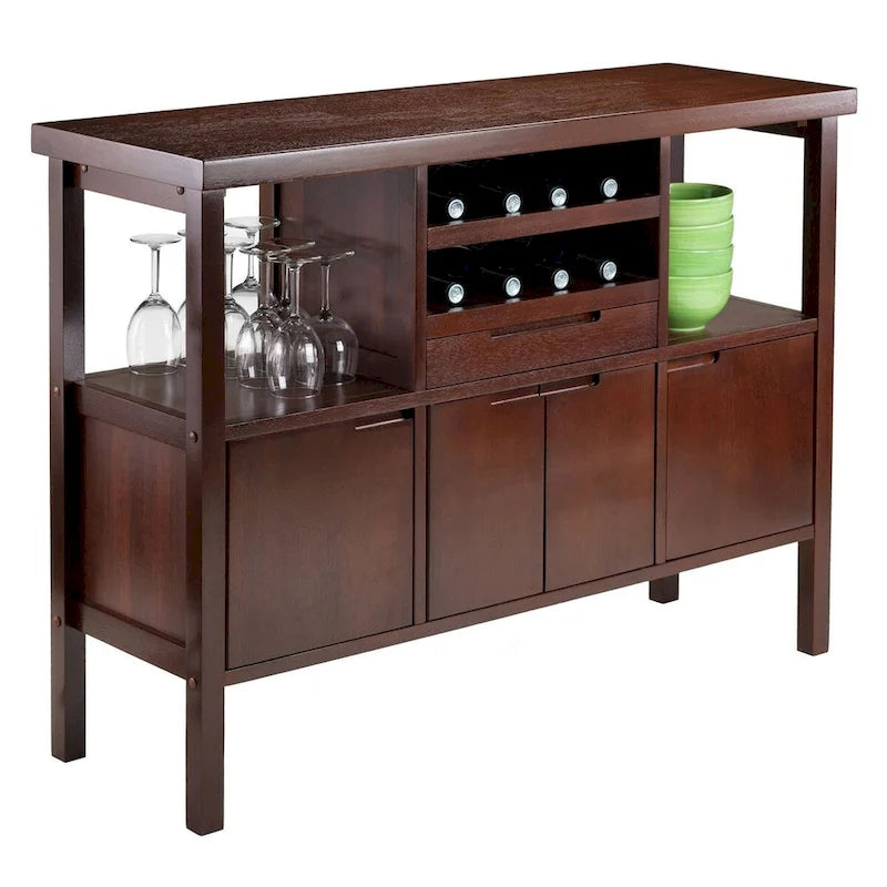 Aparador con botellero - 46W x 16D x 34H