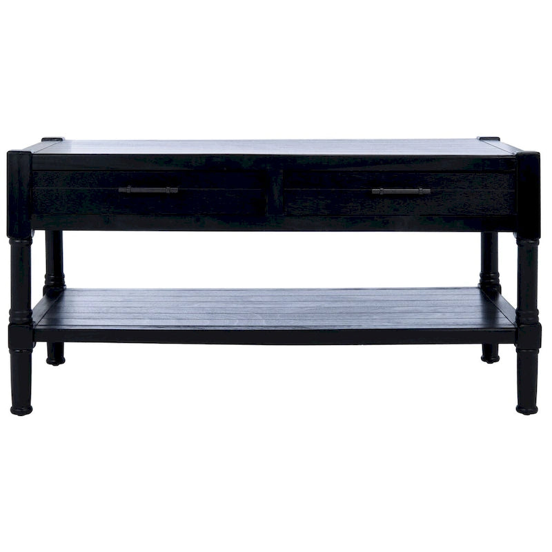 Mesa de centro con 2 cajones y estante inferior - 37.8"W x 19"D x 19"H