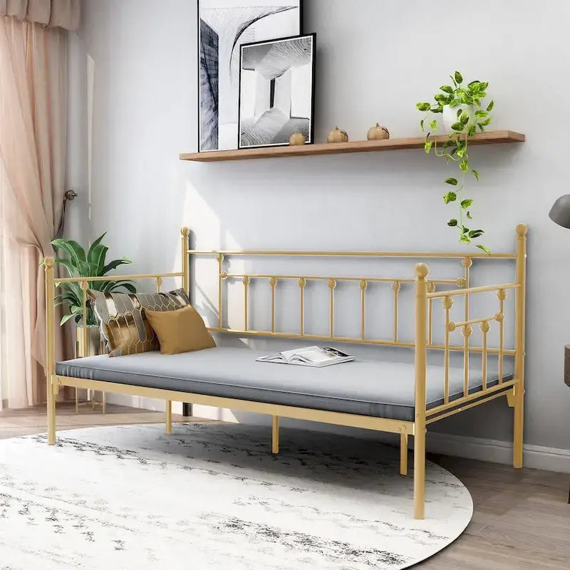 alazyhome Metal Daybed Frame Heavy Duty Sofa Bed Frame