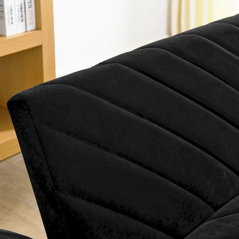 Divano letto trasformabile in velluto da 87" con braccioli regolabili