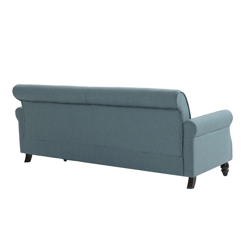 Sofa 73" mit Nagelkopfbesatz & gerollten Armlehnen