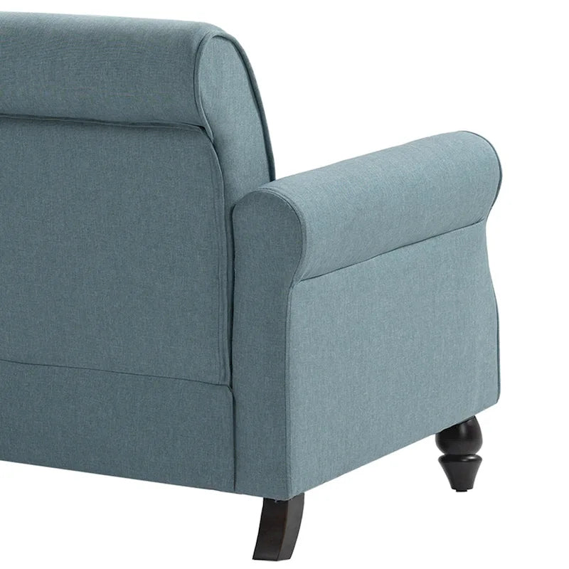 Sofa 73" mit Nagelkopfbesatz & gerollten Armlehnen