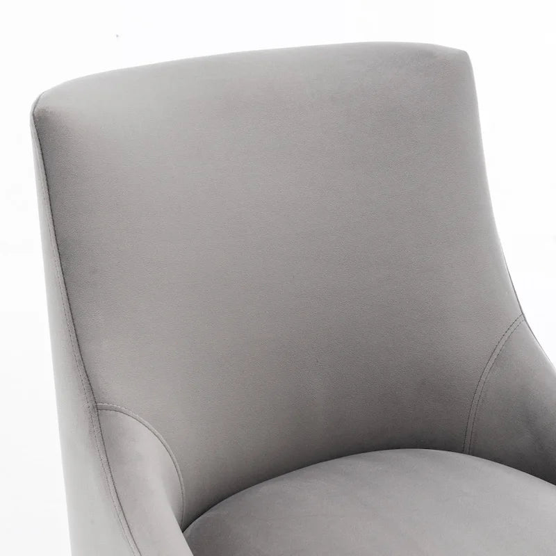 Ensemble de 4 chaises de salle à manger rembourrées en velours, chaises d'appoint sans accoudoirs