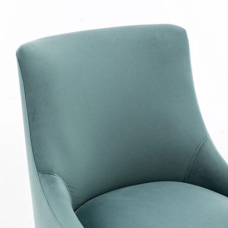 Ensemble de 4 chaises de salle à manger rembourrées en velours, chaises d'appoint sans accoudoirs