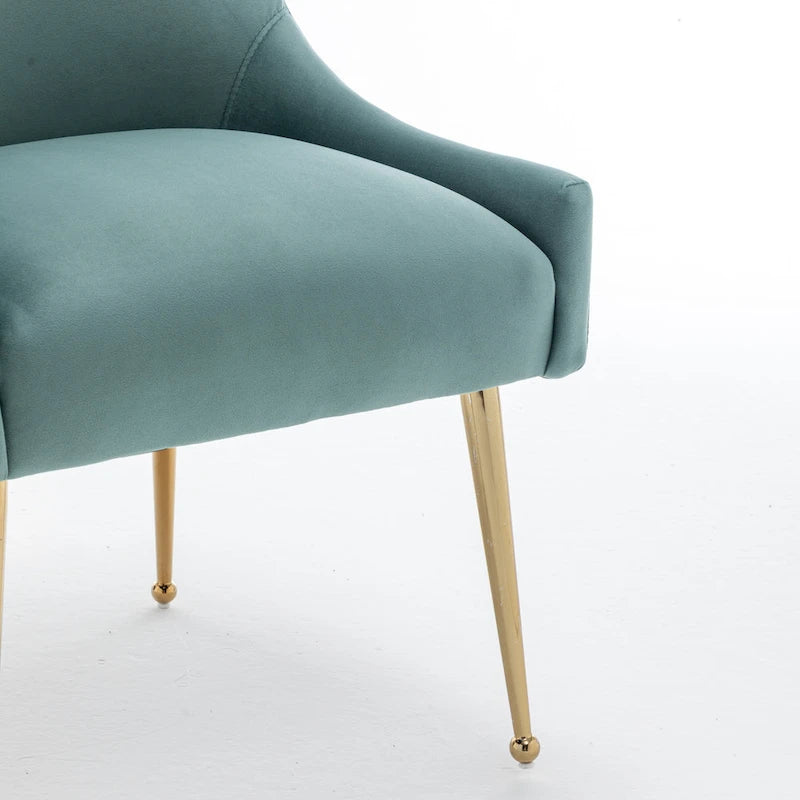 Ensemble de 4 chaises de salle à manger rembourrées en velours, chaises d'appoint sans accoudoirs